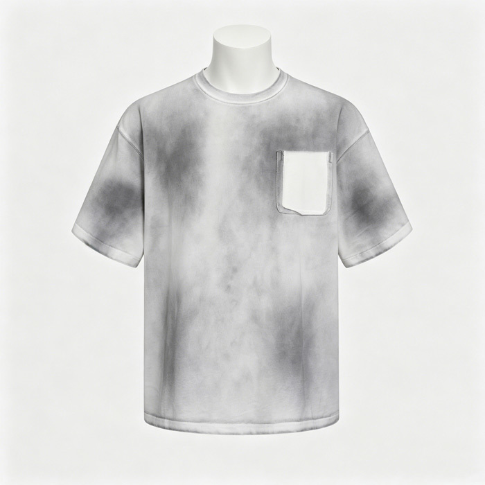 Mist Spray Vintage Wash T Shirt Gradient Streetwear Oversized T Shirt 275GSM