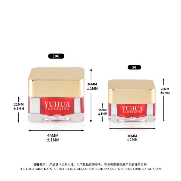 опарник бака сливк 5g 10g акриловый квадратный для упаковки Skincare