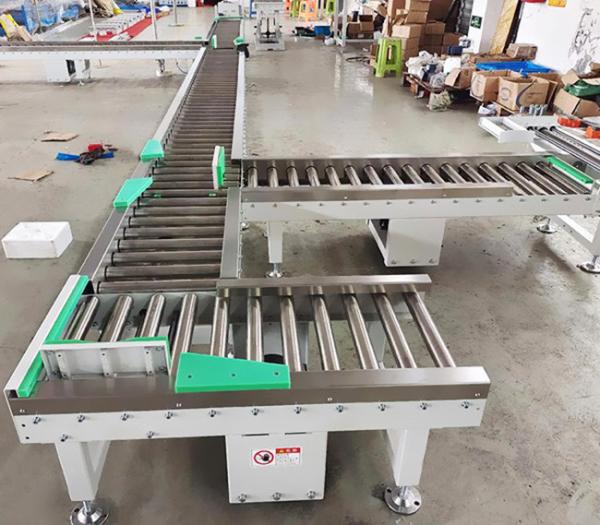 Solar-Powered Roller Conveyor Line for Sustainable Plants 500 mm/Customized Frame Width and 400 mm Drum Width