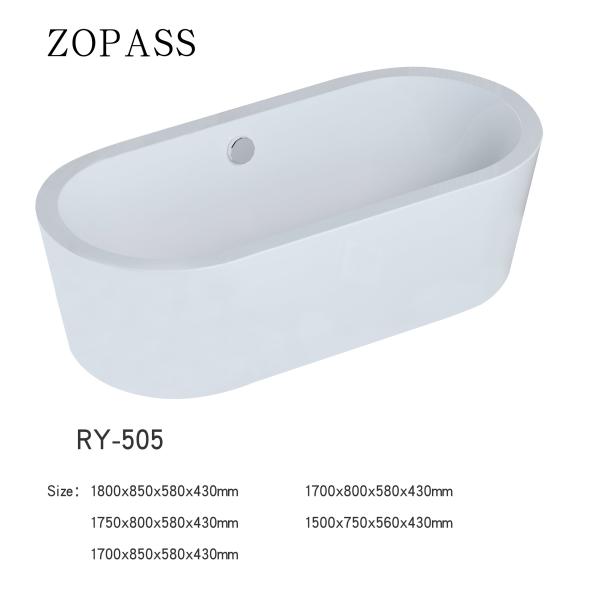 Вокруг выдерживать свободных стоящих ванн 1800*850*580*430mm крытый