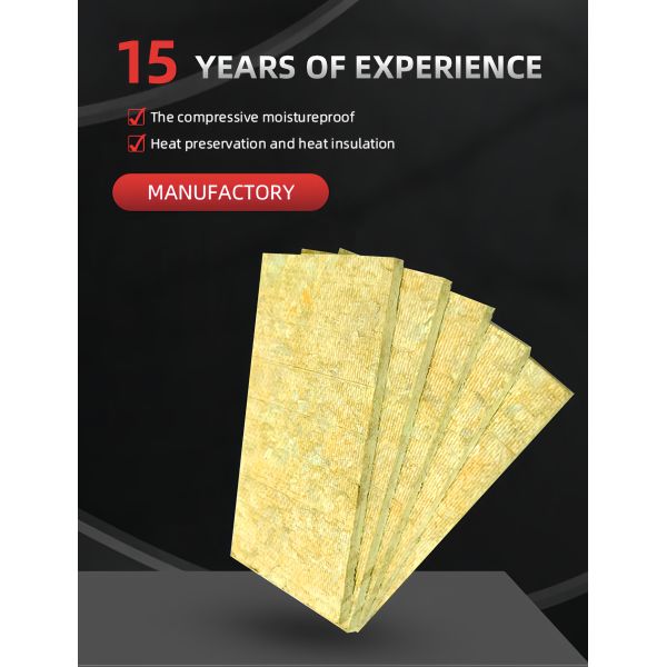 40 - 200kg/m3 Rockwool Board High Fire Resistance Thermal Rock Wool Acoustic Insulation