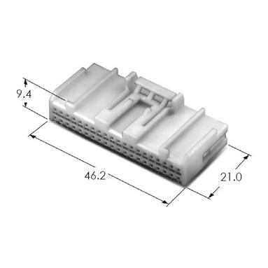 PBT Insulated Electrical Connectors MG654116 HSG Lance Locking Durable