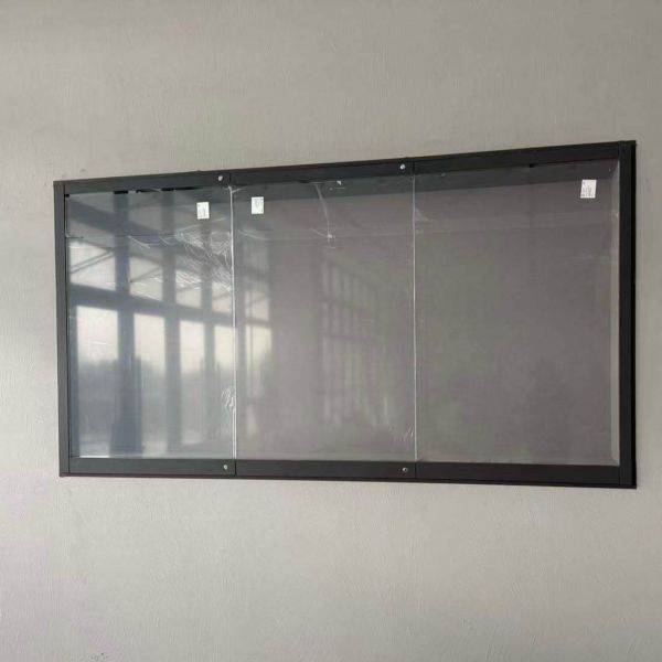 Integrated Wall Display Cabinet  Space Saving Wall Mounted Glass Display Case