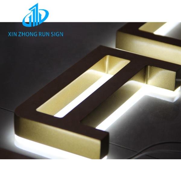Stainless steel metal Backlit letters shop company custom backlit letters