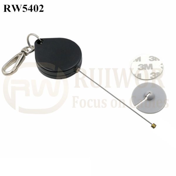 RW5402 Heart-Shaped Security Pull Box Plus Dia 30mm Circular Adhesive ABS Plate