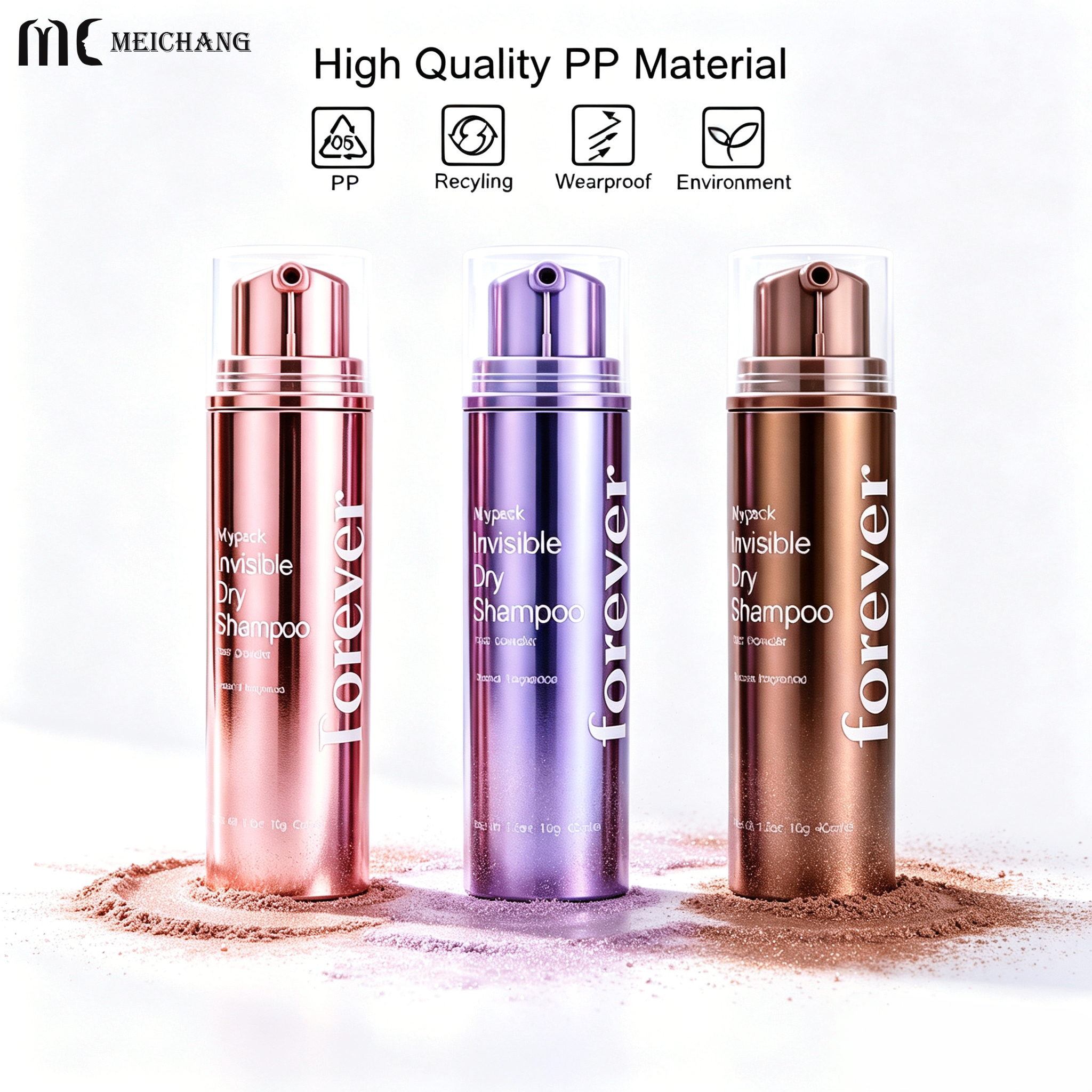 Eco-Friendly PP Dry Powder Spray Bottle for Makeup & Body Glitter (MC-1514)