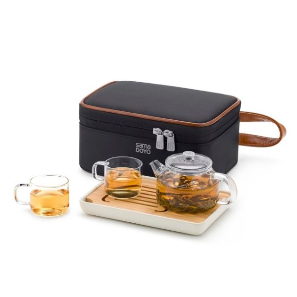 Modern Design Elegant Glass Teapot Set with Jug Wholesale Portable Tea Tray for Travel Office Drinkware Use