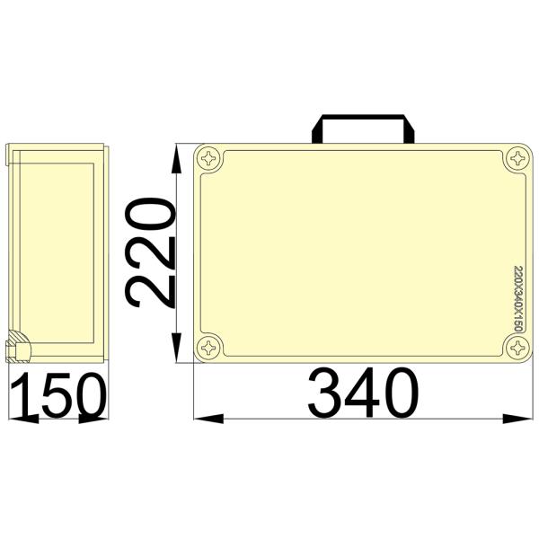 Syntax JS1 Wall Mounted Portable Power Distribution Box 32AMP Made in PC Electric Grey Maintenance Box 220*340*150mm