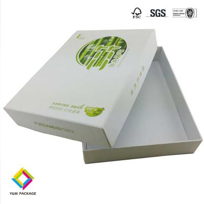 Logotipo personalizado Caixas de papel de papel rígido de luxo para embalagem Branco Capuz removível com pescoço