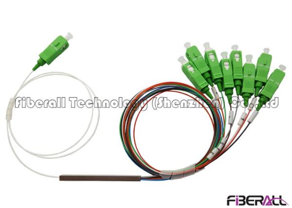 Mini Steel Tube Fiber Optic PLC Splitter 1x8 PLC Splitter For FTTH / PON