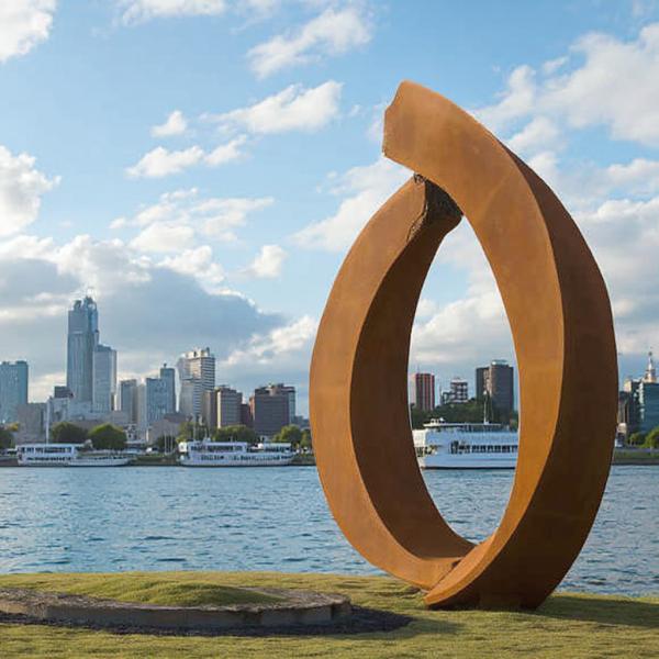 Custom Rust Decorative Metal Art Modern Garden Corten Steel Sculpture from Professional Sculpture Factory