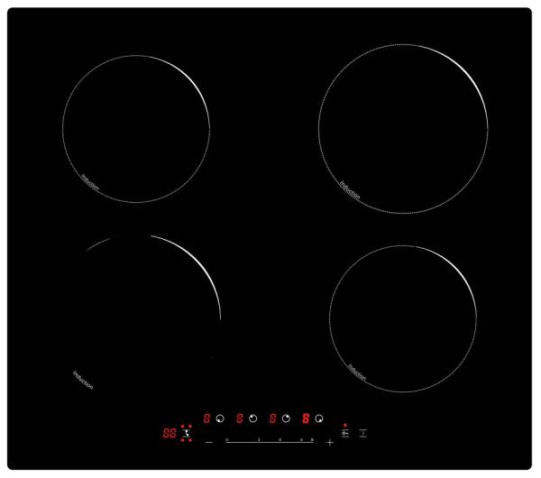 Stainless Steel Trim 7200W 4 Elements 30 Inch Induction Cooktop
