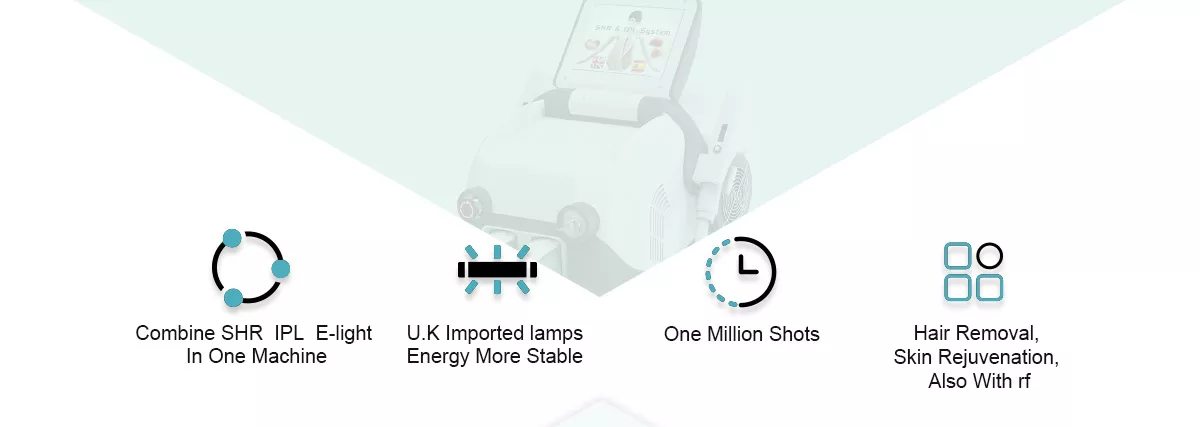 Портативная машина подмолаживания кожи удаления волос E-света IPL SHR