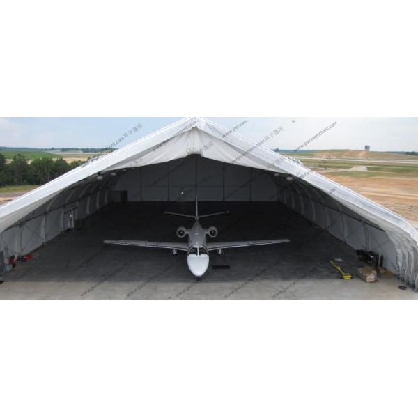 Aluminum Frame Aircraft Hangar Tent Temporary With PVC Roof / Lifting Door