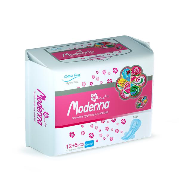 Super Absorbent Disposable Sanitary Napkin Cotton Non Woven Layer Style For Women