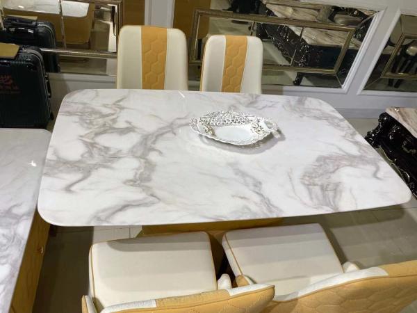 Dustproof Faux Marble Dinette Blue Gray Orange Mixed Color Good Moisture Resistance