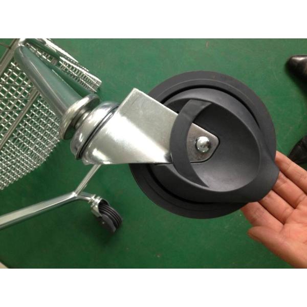 125 mm ball Bearing TPE Trolley Castor Wheels Heavy Duty With disks for travelator