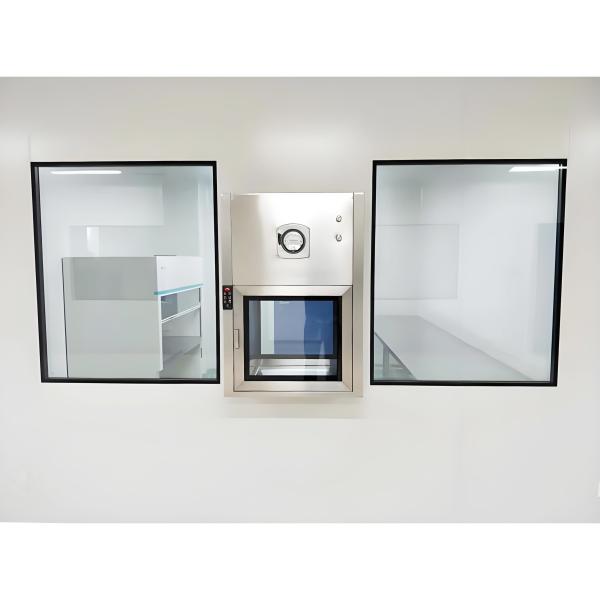 Industrie alimentaire Boîte de passe à verrouillage de salle blanche en acier inoxydable 50 Hz Boîte de passe industrielle avec filtre HEPA