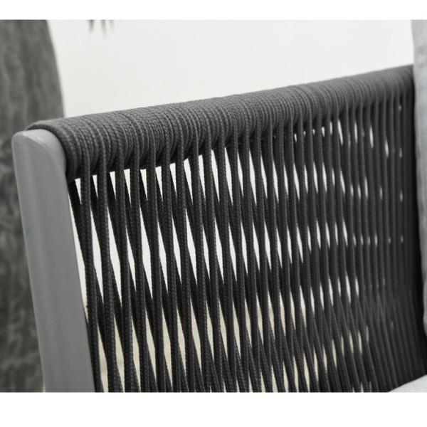 Aluminum Frame Garden Furniture Lounge Set with Coffee Table Size L60 x D60 x H39cm