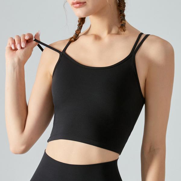 Running Shock Proof Womens Sports Bra Vest Slim Shoulder Strap Bra