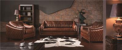 Compact Comforatble Leather Sofa Loveseat , Pure Leather Couches Relax Style