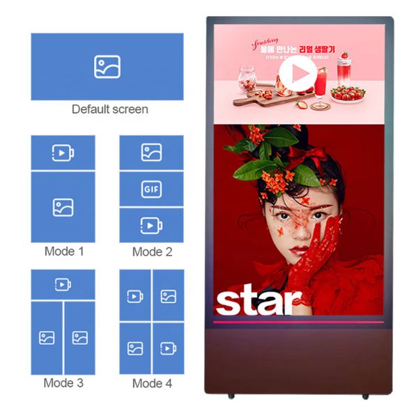 43 Inch Outdoor Portable Display Screen With 1800cd/M2 Brightness Android 10.0 OS