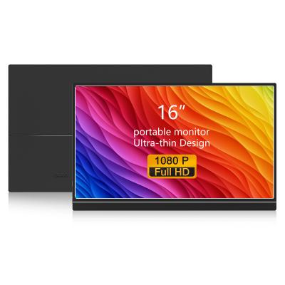 16:9 1920x1080 monitor portátil de 16 polegadas