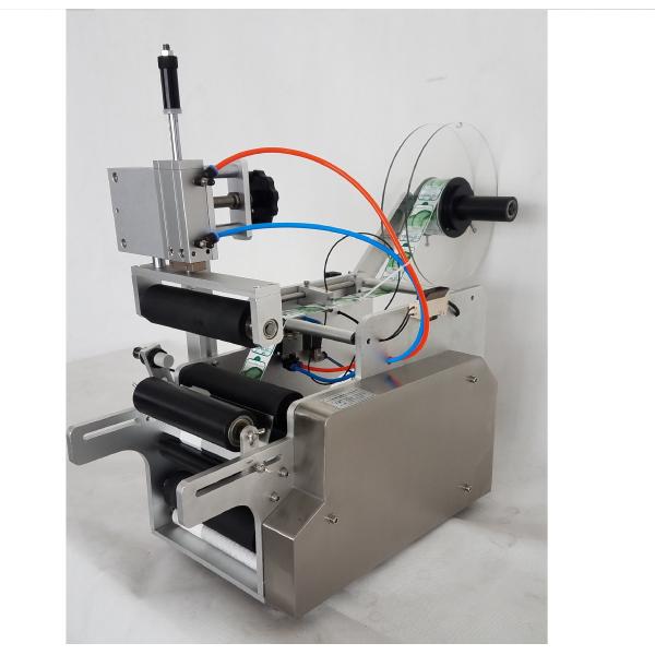 Desktop Adhesive Sticker Semi Automatic Bottle Label Applicator Pneumatic Type