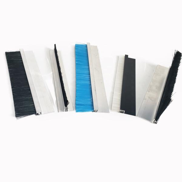 75 mm porta comercial de baixo escova selo faixa de nylon Bristle Alumínio suportador