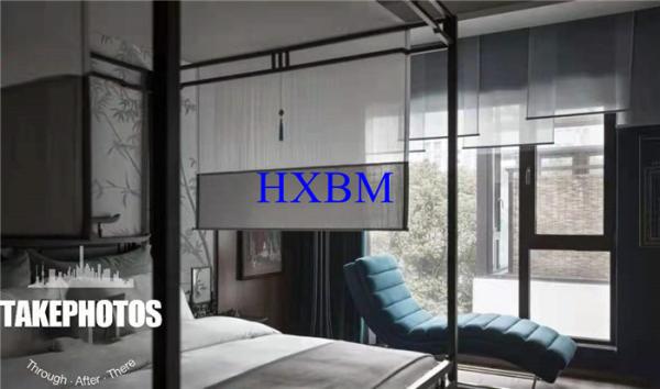 Larch Wood 12A Aluminium Double Glazed Windows Powder Coated ISO9001