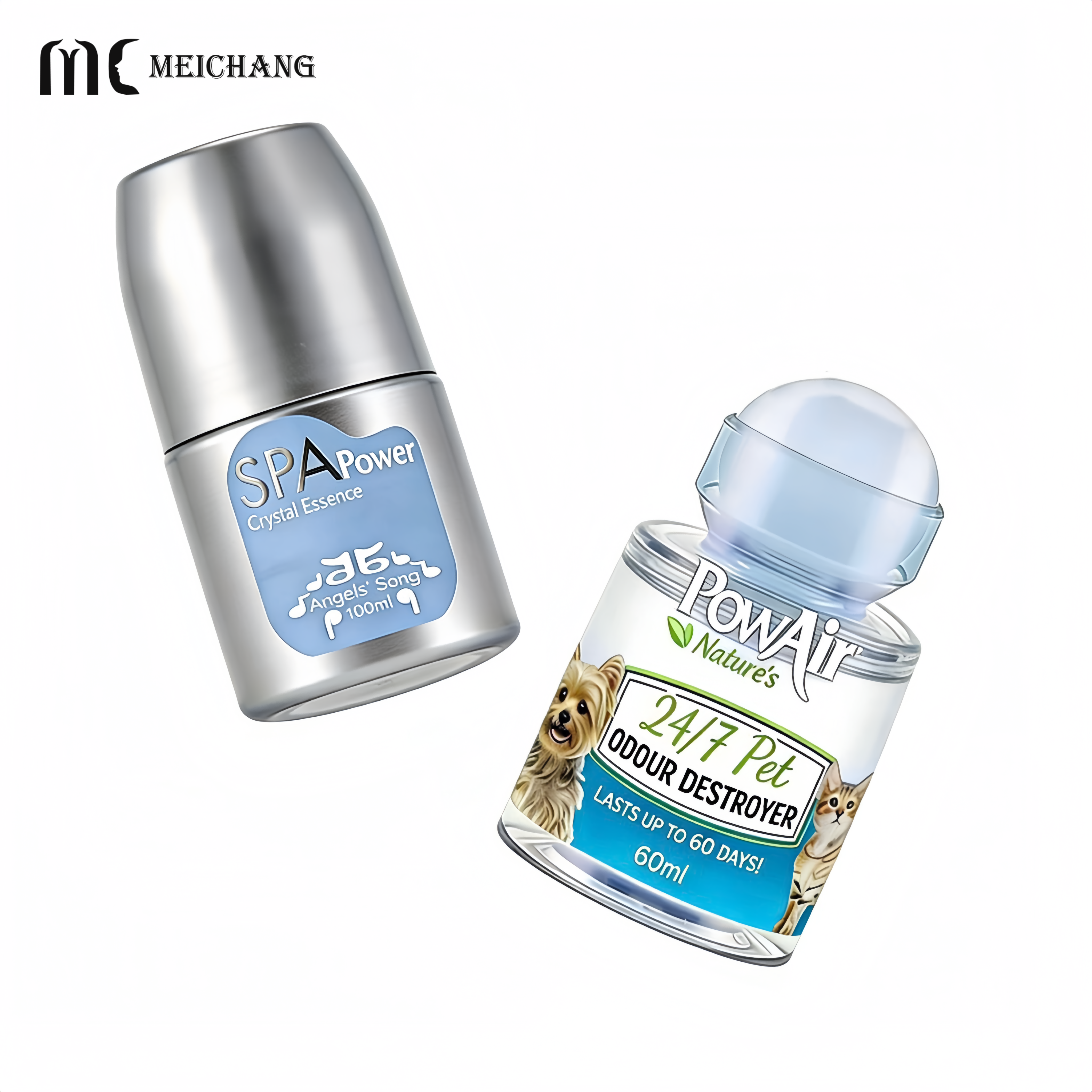 60ml PETG Clear Pet Aromatherapy Roll-On Bottle for Odor Control(MC-PETG-1119)