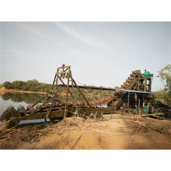 JC-3000 Ladder Winch Bucket Chain River Sand Dredger 400m3/h Output