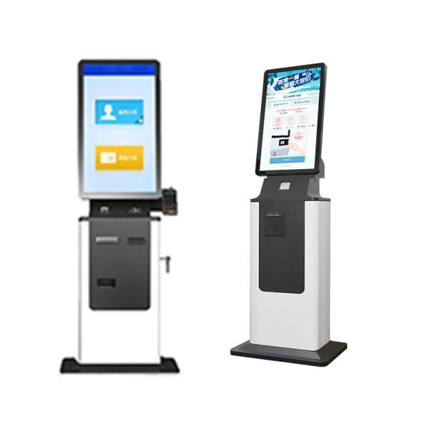 Hospital Hotel Quiosco de autoservicio con impresora de pantalla táctil Cheque en efectivo SDK Compatible Lector de códigos de barras opcional