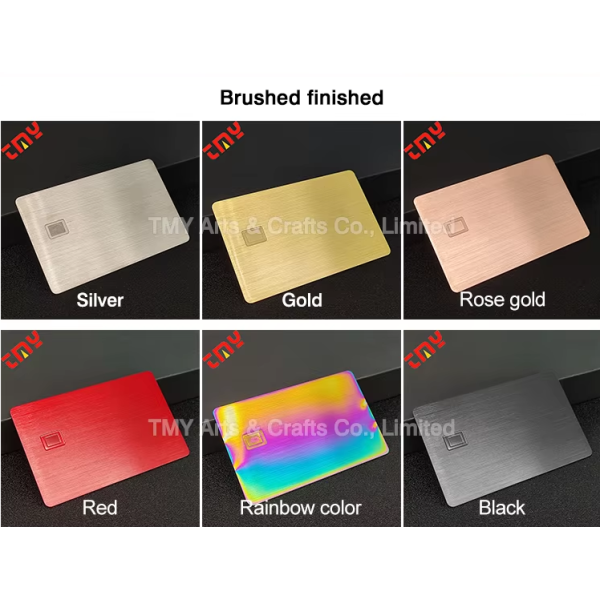Top Rating Clear Reflective Silver Mirror Custom Blank Credit Card Metal Chip Card For VIP Card
