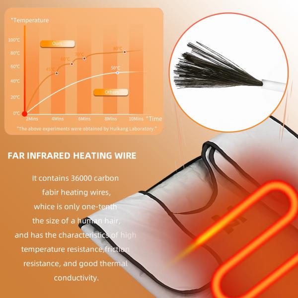 Un spa portable de 600 watts pour la perte de poids et la désintoxication chauffage à la fibre de carbone pou minceur 3 zones couverture de sauna infrarouge lointain