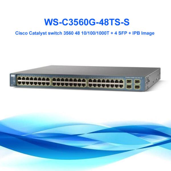 Cisco Catalyst 3560 48 Port Gigabit Ethernet Network Switch WS-C3560G-48TS-S