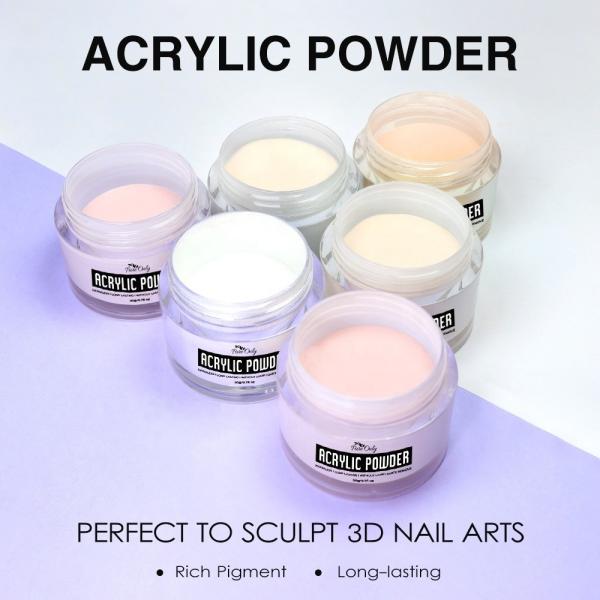 Private Label Acrylic Powder for Nail Excellent Nail Art Effect 30g Acrylic Nails Powder Cover Pink No Need Lamp Holographic