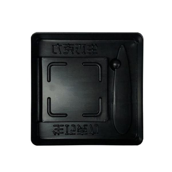 Custom Food Grade PET Chocolate Packaging Box Black PET Base Clear PET Lid