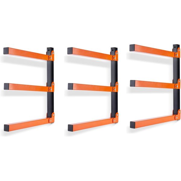 Lumber Rack Wall-Mounted Lumber Storage Rack Heavy Duty 6-Level System Wood Storage Racks 