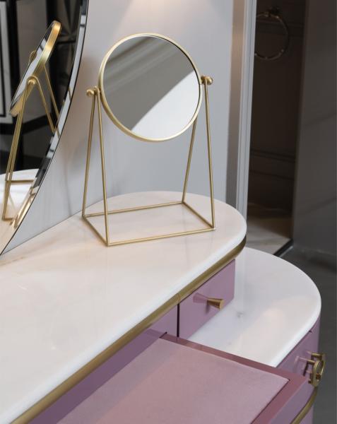 Bedroom Lights Small Vanity Desk Pink Table With Stool Plaid Design
