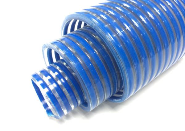 Standard Duty Clear PVC Hose , Corrugated Helix Water Pool Suction Hose