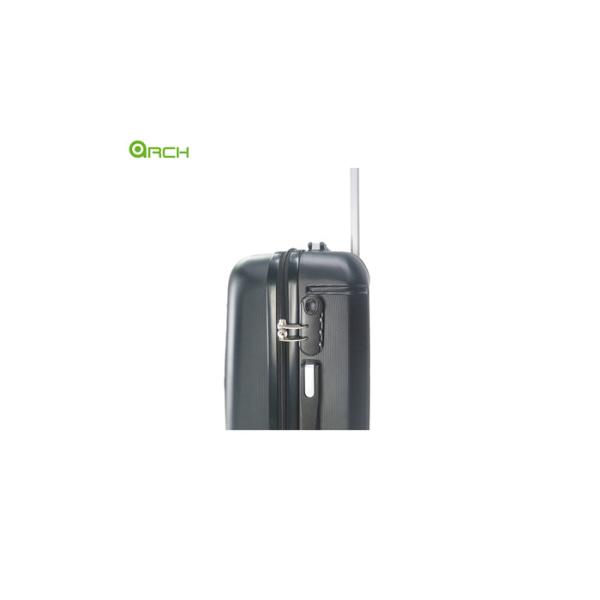 ABS Hard Sided Luggage with Front Pocket and Spinner Wheels