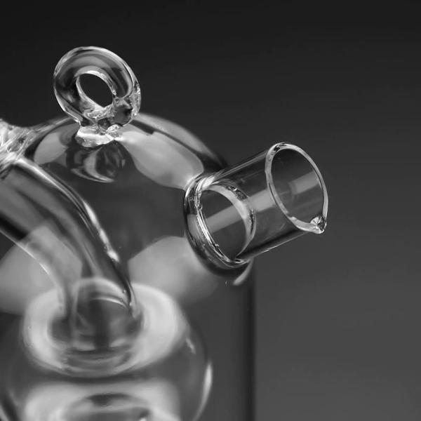 Convenient Glass 2 in 1 Separator Oil Water Sauce Pot for Kitchen 350ml 100ml Capacity