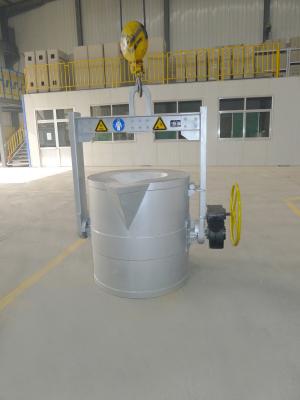 600KG Foundry Pouring Molten Aluminum Transfer Ladles Forklift Base Crane Hanger