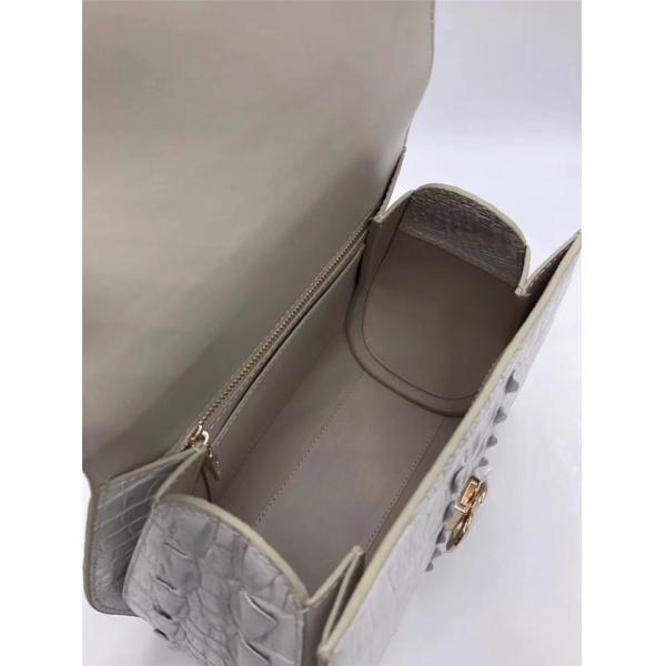 Authentic Crocodile Skin Lady Saddle Purse Genuine Alligator Leather Female Small Handbag Women Crossbody Shoulder Bag