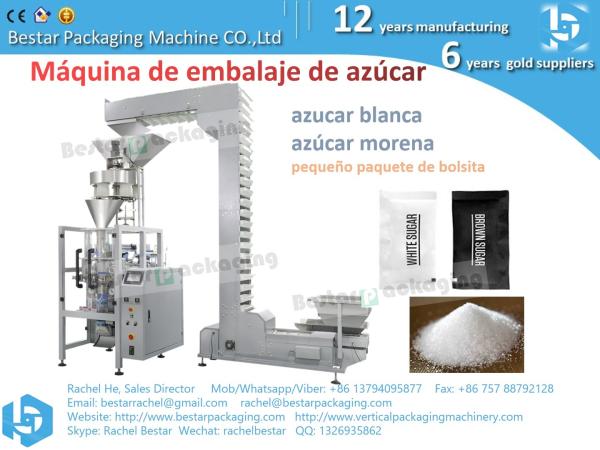 Sugar weighing packing machine with 14 heads weigher and TTO printer BSTV-450AZ