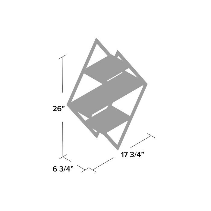 3 Tiers Metal Wooden Diamond MDF E1 Wall Floating Square Shelves for Stylish Display
