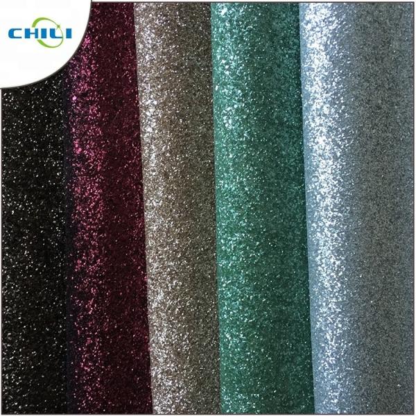 Home Glitter Sequin Fabric Flocked Type High Color Fastness 4 Grade Dry Fastness