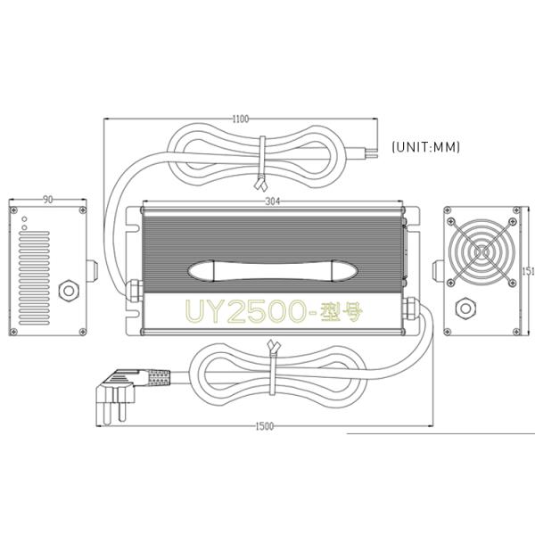 102.2V 2500W 15 литий заряжателя автомобильного аккумулятора Lifepo4 Amp электрический
