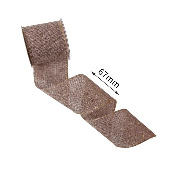 Cintas de embrulho de Natal MSD OEM 65mm Plaid Wired Ribbon para decoração e embrulho